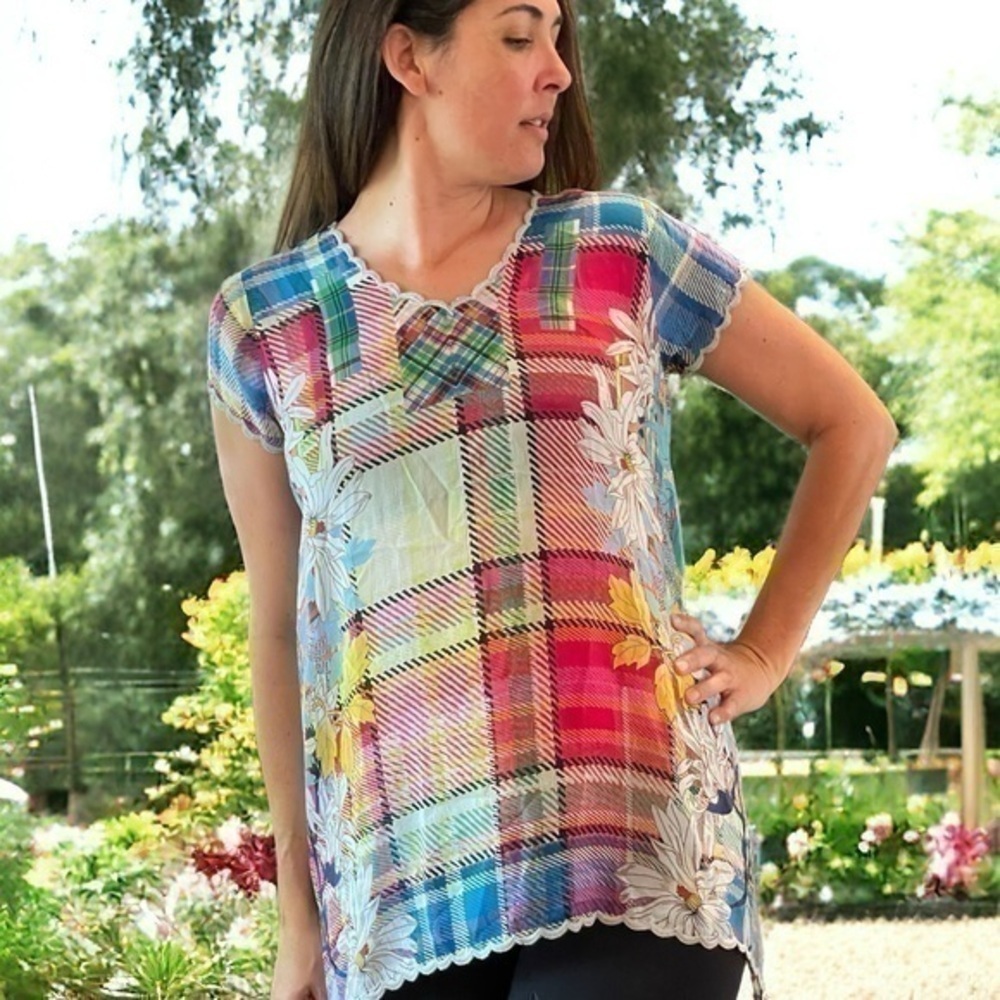 Johnny Was Linko babydoll tunic NWT (extremely oversized)